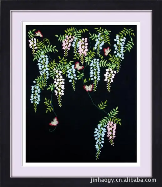 50X70 см Летние наборы для вышивания лентами ручной работы круг рукоделие