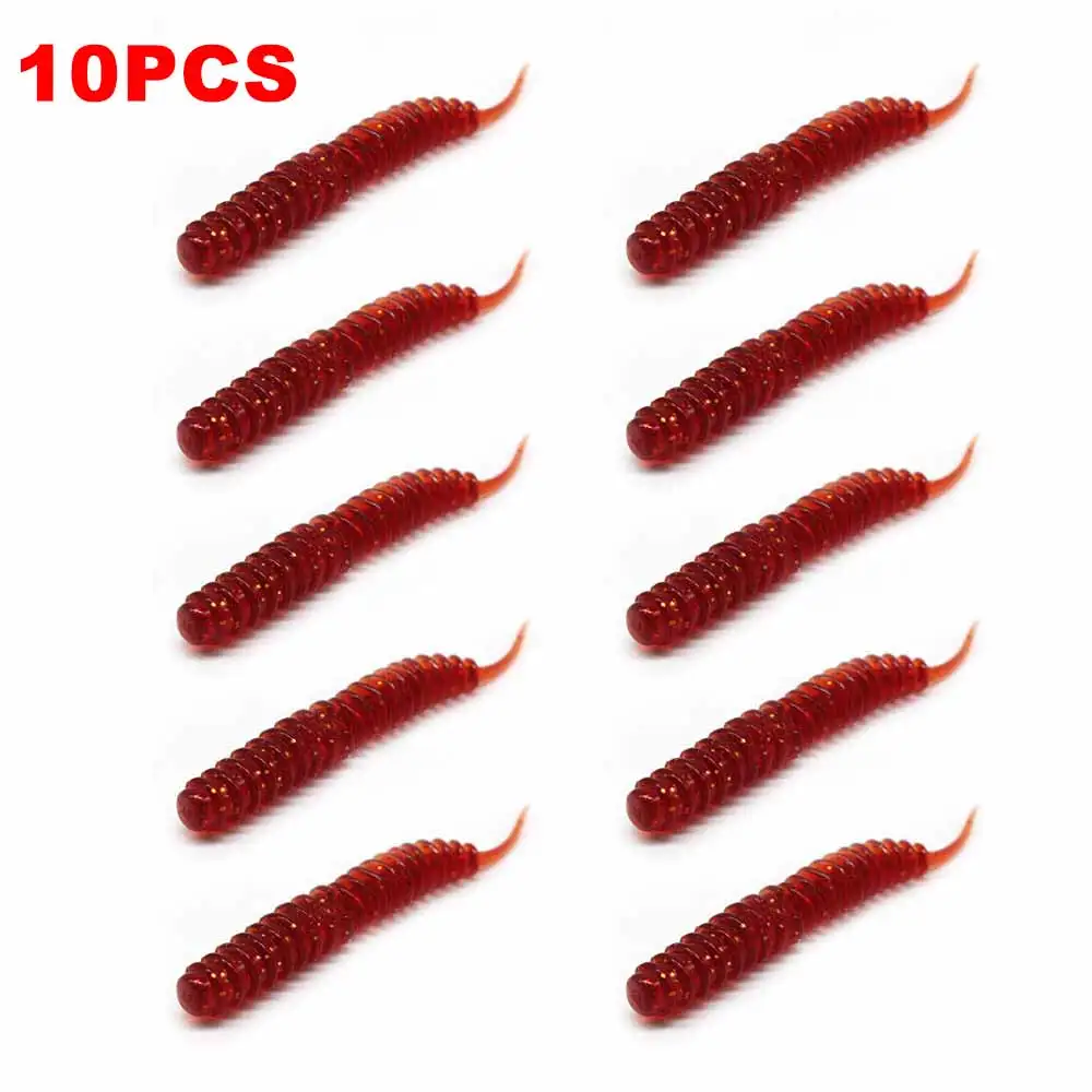 

10pcs Soft Bait Fishing Lure Jig Wobbler Soft Worm Carp Fishing Bait Artificial Vait Grub Baits Fishing Worms