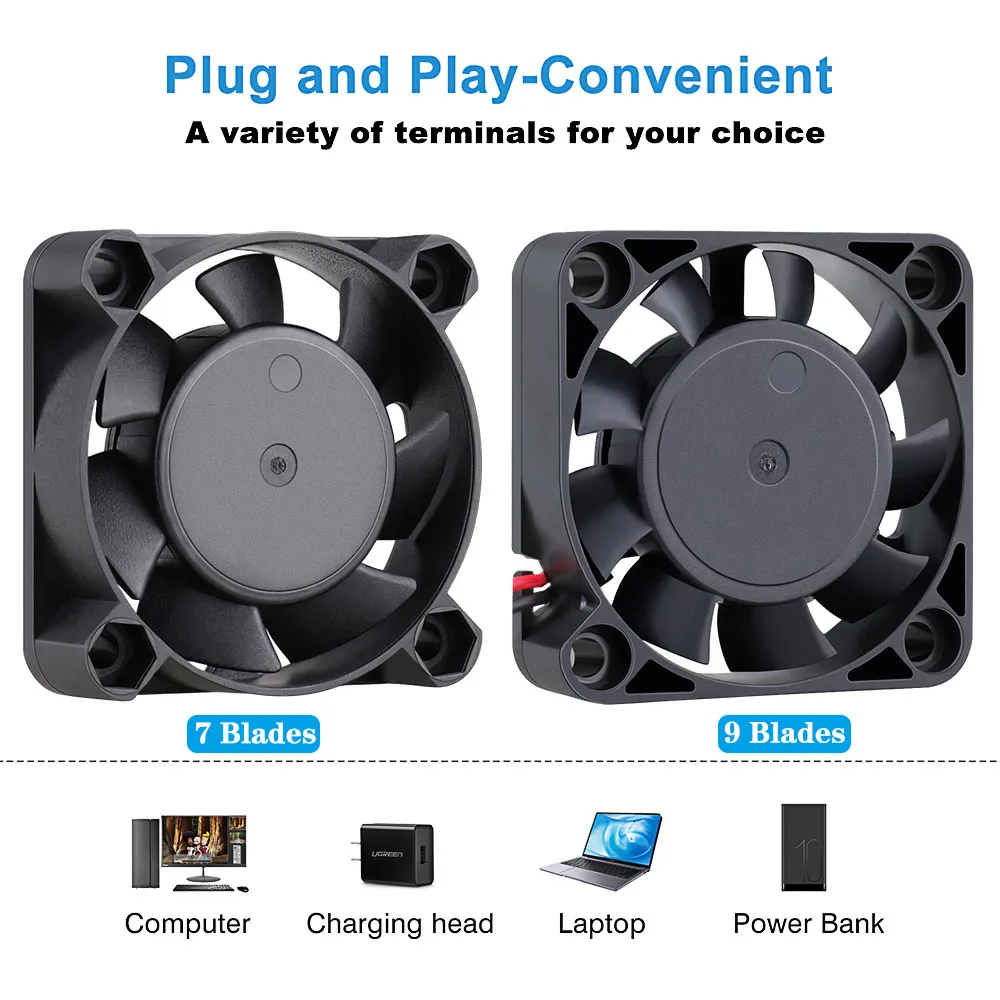 2PCS Gdstime 3D Printer fan 40mm DC 24V 12V 5V 2PIN 3PIN USB Ball Bearing Computer Case CPU Cooler Cooling axial Fan 40x40x10mm |