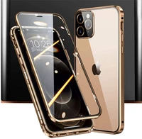 360 full protection magnetic double sided glass case for iphone 12 mini 11 12 pro max xs xr xsmax 8 7 6 6s plus se phone cover