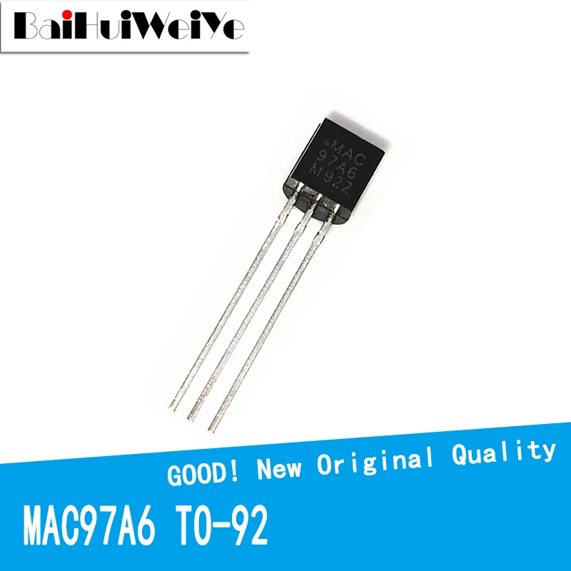 50 шт./лот MAC97A6 97A6 0.6A400V TO92 TO-92 регулятор трубка Триод Транзистор новый оригинальный