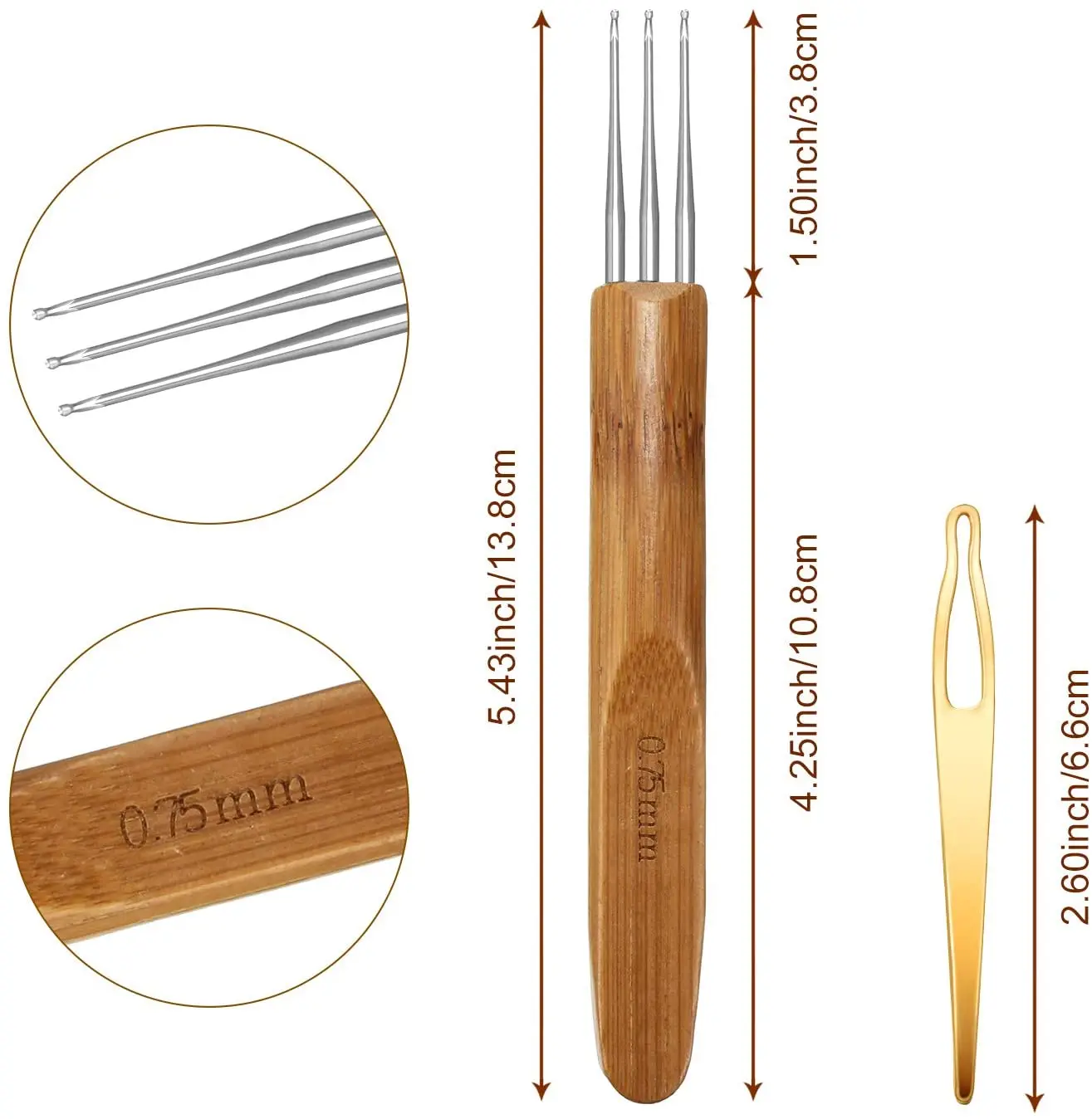 Набор инструментов для дредов 11 шт. крючки закрепления волос набор крючков