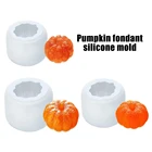 Силиконовая 3D форма в виде тыквы для Хэллоуина, украшение для торта в виде свечи, помадки, мусса, сделай сам, форма для шоколада, форма для торта