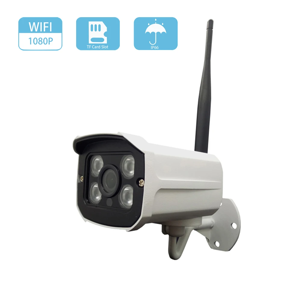 

Аудио Беспроводной Micro SD/TF слот для карты HD 1080P 2MP IP Камера Wi-Fi P2P Onvif Ночное видение Водонепроницаемый безопасности Пуля CCTV Камера