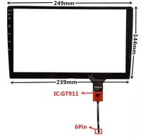 10 1 inch gt911 capacitive digitizer for car dvd gps navigation multimedia touch screen panel glass