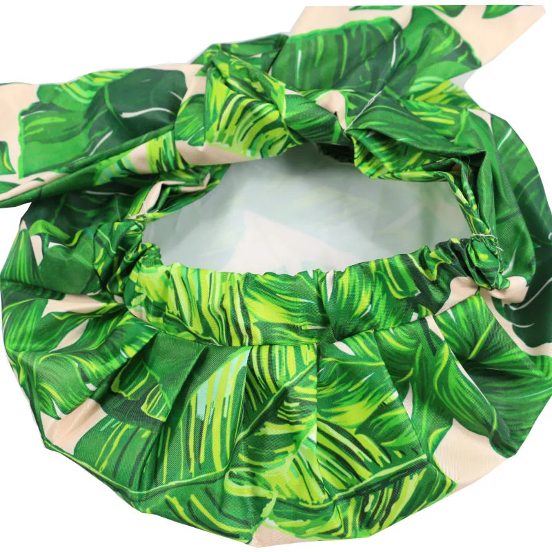 Многоразовые шапочки для душа в полоску с цветочным принтом женское полотенце