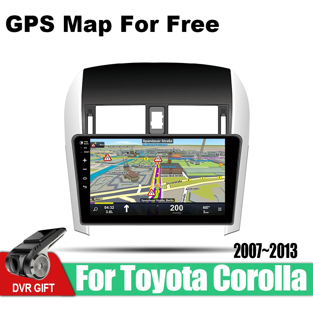 Автомобильный gps мультимедийный плеер для Toyota Corolla E140 E150 2007 2008 2009 2010 2011 2012 2013