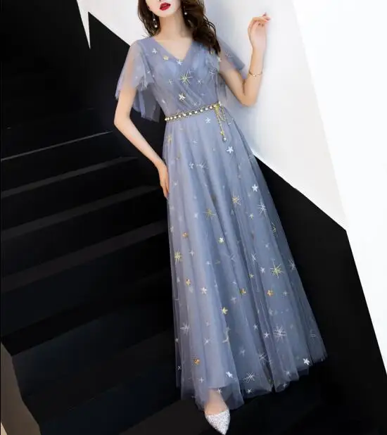 Блестящее длинное платье высшего качества пикантные элегантные модные