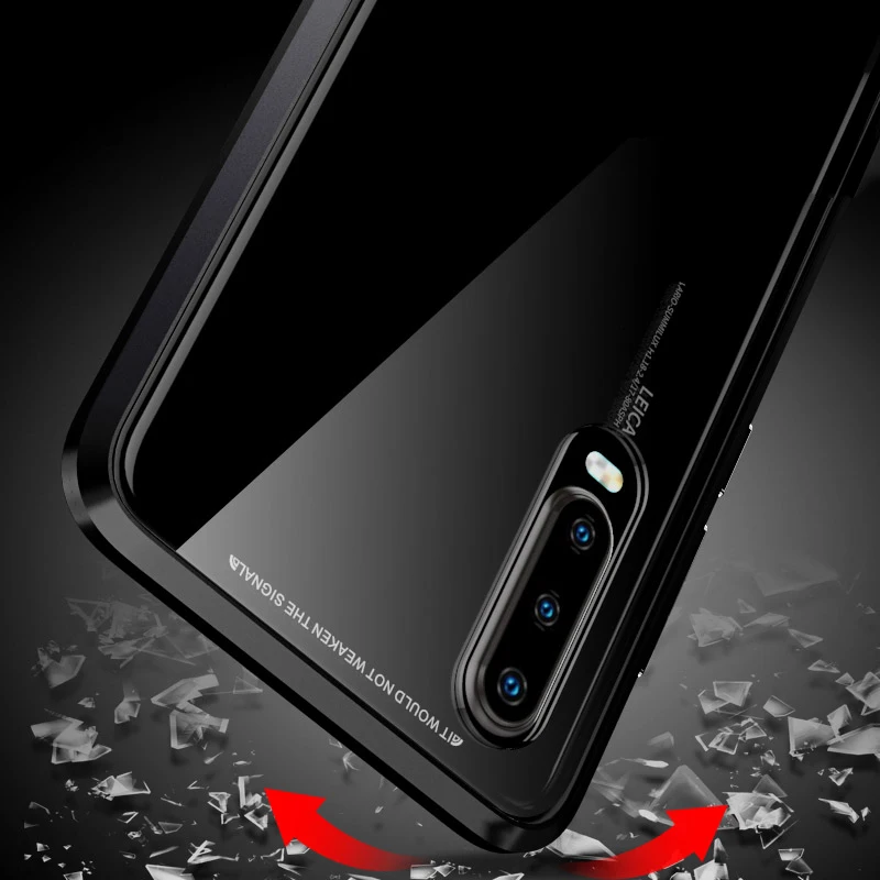 Магнитный чехол с полным покрытием 360 градусов для Huawei P30 Pro металлический