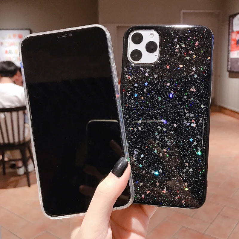 Abmos простой Звездный блестящий чехол для телефона iPhone 6 6s 7 8 Plus 11 Pro Max X XS эпоксидный