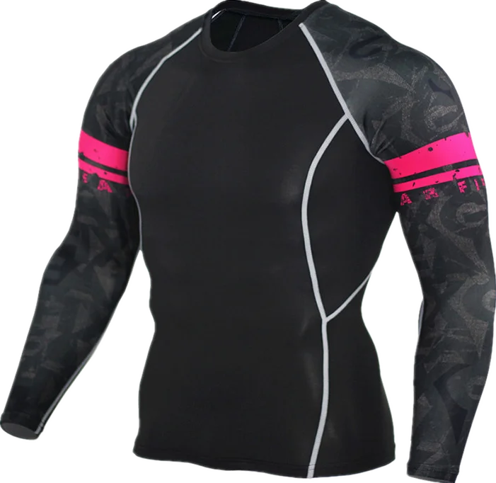 

Wolf Long Sleeve Sport T Shirt Men Fitness T shirt Gym Tshirt Sportswear Dry Fit Men Running Compression Shirt Workout Sport Top