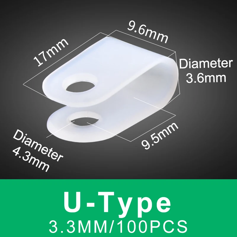 

Кабельные зажимы R-типа 100 шт