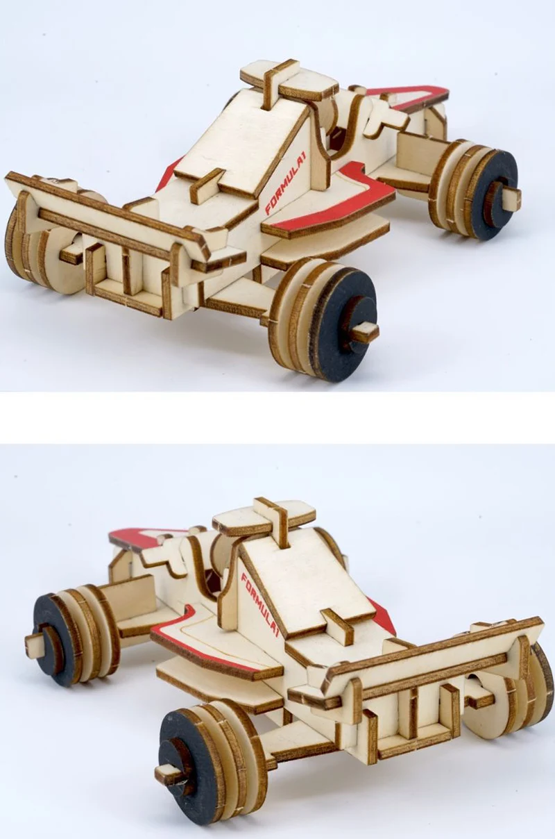 F1 racing model 3d puzzle wooden toys for children jigsaw kids gifts educational DIY | Игрушки и хобби
