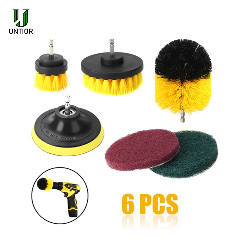 Набор щеток для электродрели UNTIOR мощные щетки чистки ковров стекол