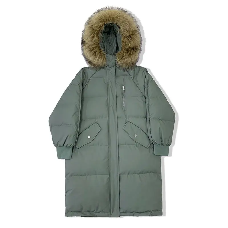 

Autumn Winter Jacket Women Clothes Vintage Warm Coat Female Women's Down Cotton Jacket Hooded Thick Long Parkas Oversized Q3090