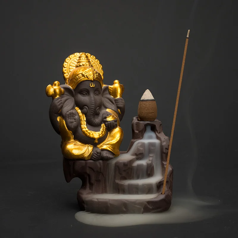 PINNY Zisha Ganesha Mammon курильница с обратным потоком и палкой благовония горелка