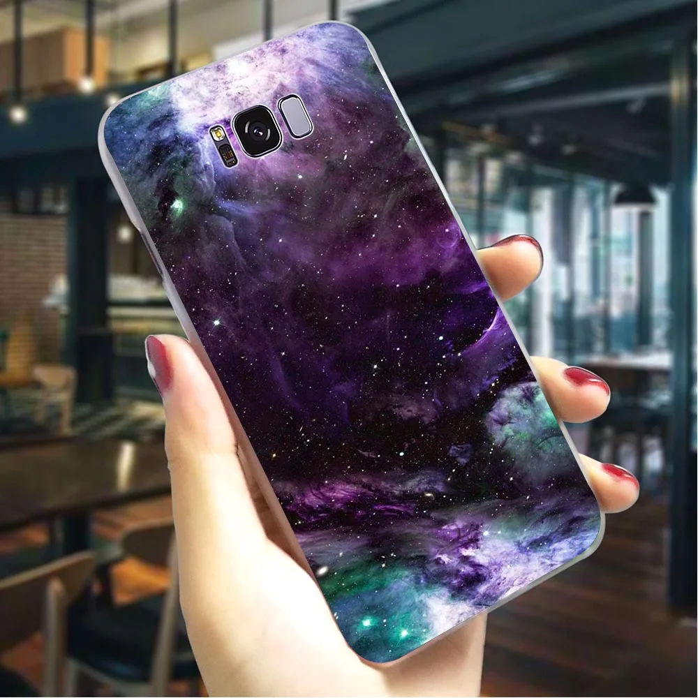 Hard Cover Purple Space Star Phone For Galaxy A7 Case A3/A5 A6 A8 Plus A9 2018 A10 A20 A30 A40 A50 A60 A70 M40 | Мобильные телефоны