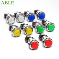 12pcs arcade push button led lighting snap 28mm silver plated miro switch buttons for diy raspberry pi mame pc pandora cabinet