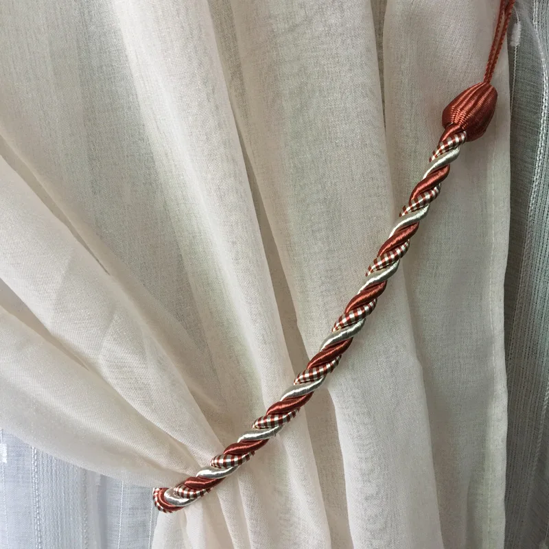 

2Pcs Twist Curtain Rope Curtain Decorative Accessories Tieback 2 Rope Curtain Tiebacks Slender Slinky Rope Cord