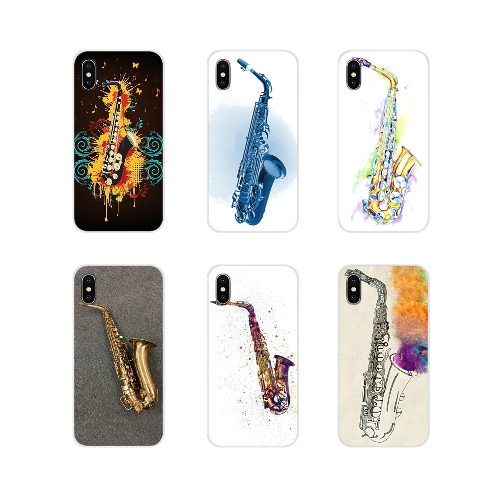 Чехол для мобильного телефона с изображением музыкального инструмента саксофон для Apple iPhone X XR XS 11Pro MAX 4S 5S 5C SE 6S 7 8 Plus iPod touch 5 6.