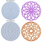 Силиконовая форма Мандала для подставки из эпоксидной смолы, 2 вида