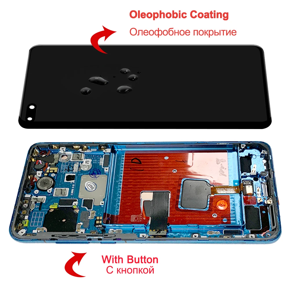 Pantalla LCD Original de 6,1 pulgadas para Huawei P40, digitalizador de pantalla t&aacute;ctil para Huawei P40, ANA-AN00 de pantalla, TN00,NX9,LX4, con huella dactilar-3