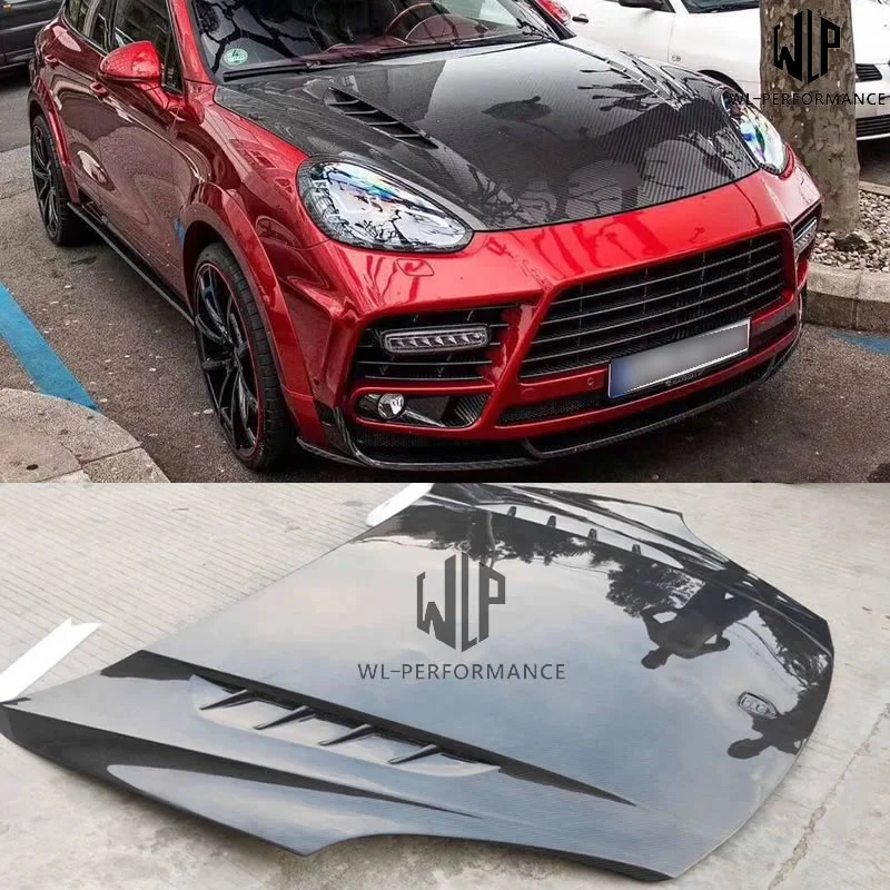 

958.2 High Quality Wet/dry Carbon Fiber Front Engine Hoods Auto Car Bonnet Cover for Porsche Cayenne m Style Car Styling 15-17