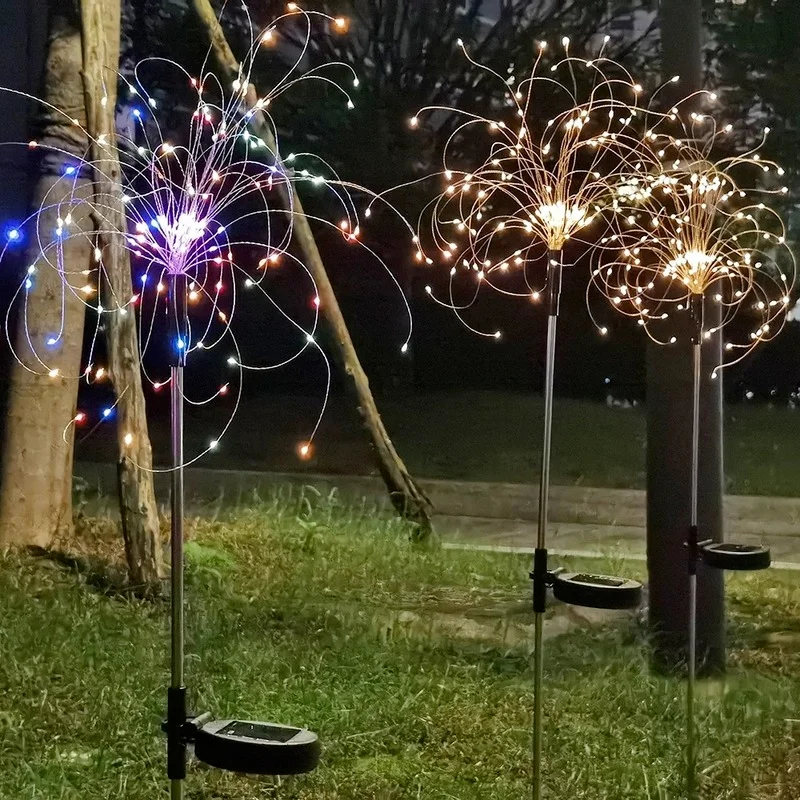 

LED Outdoor Solar Firework Lights Fairy Garland Light String Birthday Party Wedding Decor for Home Garden//Lawn/Street Lighting.