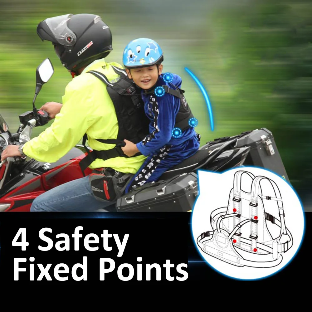 Adjustable Children Satety Belt For Kids Motorcycle Seat Mooring Strap Bike Electric Electromotor Cycle |