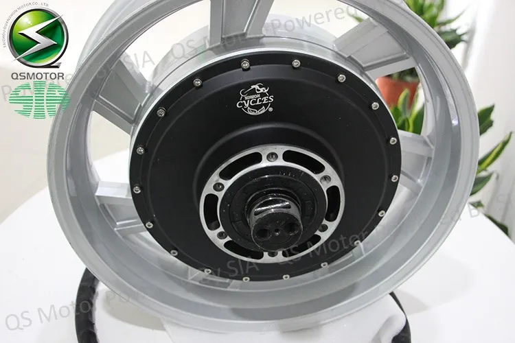 

High Torque 17 X 4.5inch 12kW - 14kW 273 brushless DC water cooled electric In wheel hub motor for motorcycle