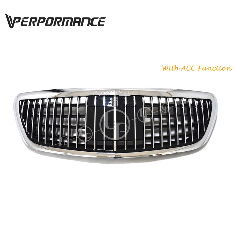 With ACC function W222 front grille for S500 S600 S500 S550 front grille for W222 front grill ABS material~2019Year - Цвет: With ACC function