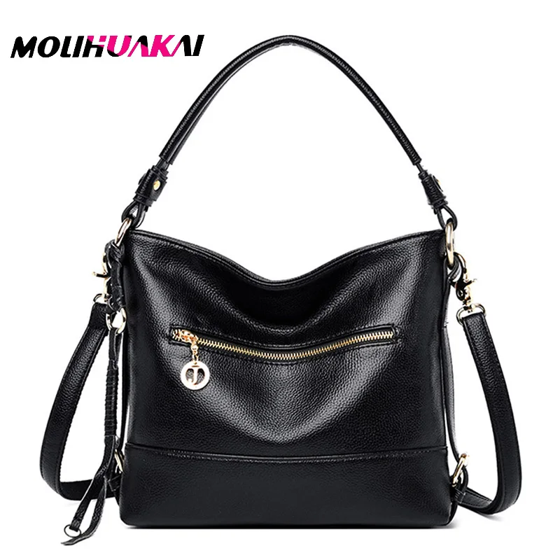 Винтажная черная сумка через плечо для женщин сумки мессенджеры кожаные женские