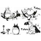 Мультяшная виниловая наклейка Totoro, наклейки на стену для детской комнаты, украшение для дома, художественная роспись, съемная наклейка