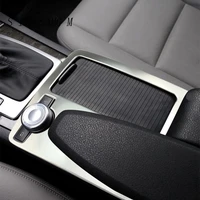 car styling central water cup holder panel buttons cover stickers trim for mercedes benz c e class w204 w212 180 200 accessories