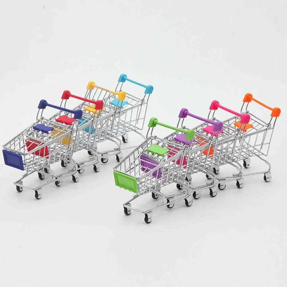 

Mini Shopping Carts Shopping Trolley Storage Container Toys Size Dark Blue