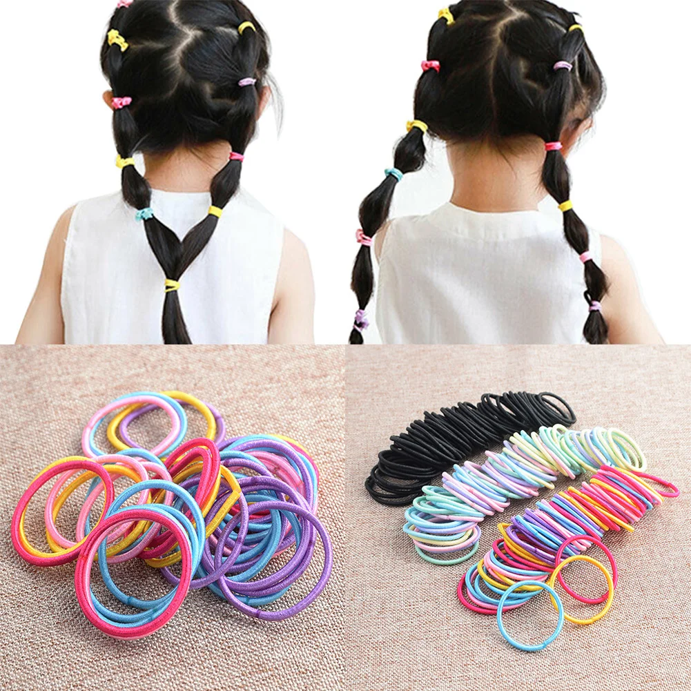 100 шт. Детские резинки для волос карамельных цветов | Дом и сад