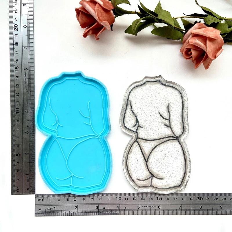 

Resin Silicone Molds Sexy Woman Back View Coaster Tray Molds for Craft Making Agate Slice Coasters Cup Mats