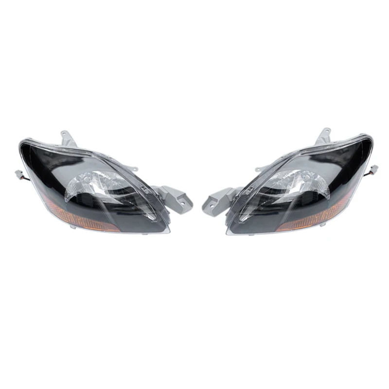 

Auto Headlight Assembly for Toyota Yaris 4Dr Sedan 2007-2012 Black Bezel Clear Lens Headlights Lamps 81170-52740