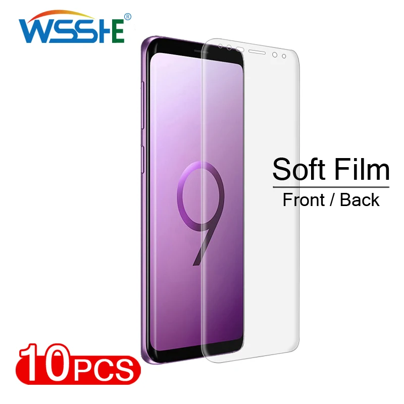 10 шт./лот Защита экрана для Samsung Galaxy S10 S9 S8 Plus S10e S7 мягкая пленка Note 8 9
