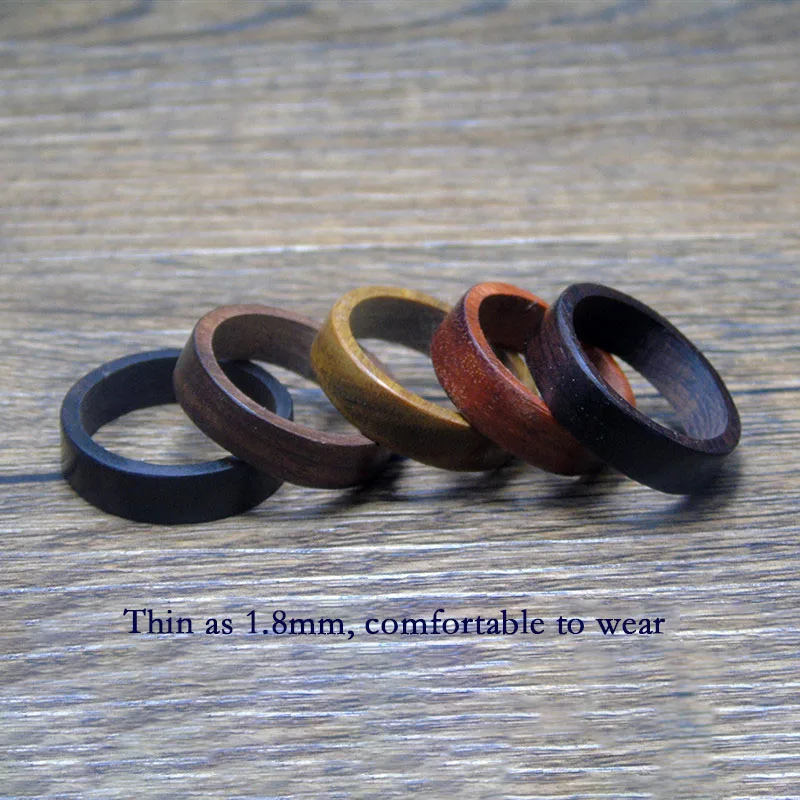 

2021 Ethnic Natural Wood Rings for Women Sandalwood Ring Pagan Retro Pull Finger Mens Ebony Finger Rings Wholesale Jewelry Gifts