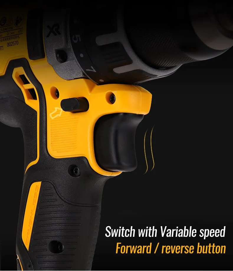 DEWALT Brushless Electric Hammer Drill Machine 20V Impact Cordless Screwdriver 13mm Steel Wood Masonry Power Bare Tools Dewalt |