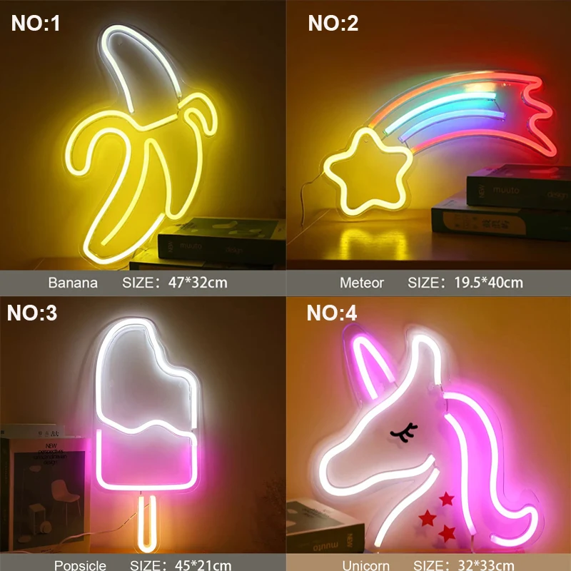 Светодиодный неоновый светильник 81 стиля настенный арт-знак ночная лампа