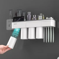 creative mouthwash cup toothbrush holder set magnetic suction toothbrush holder toothbrush box couple toothbrush cup