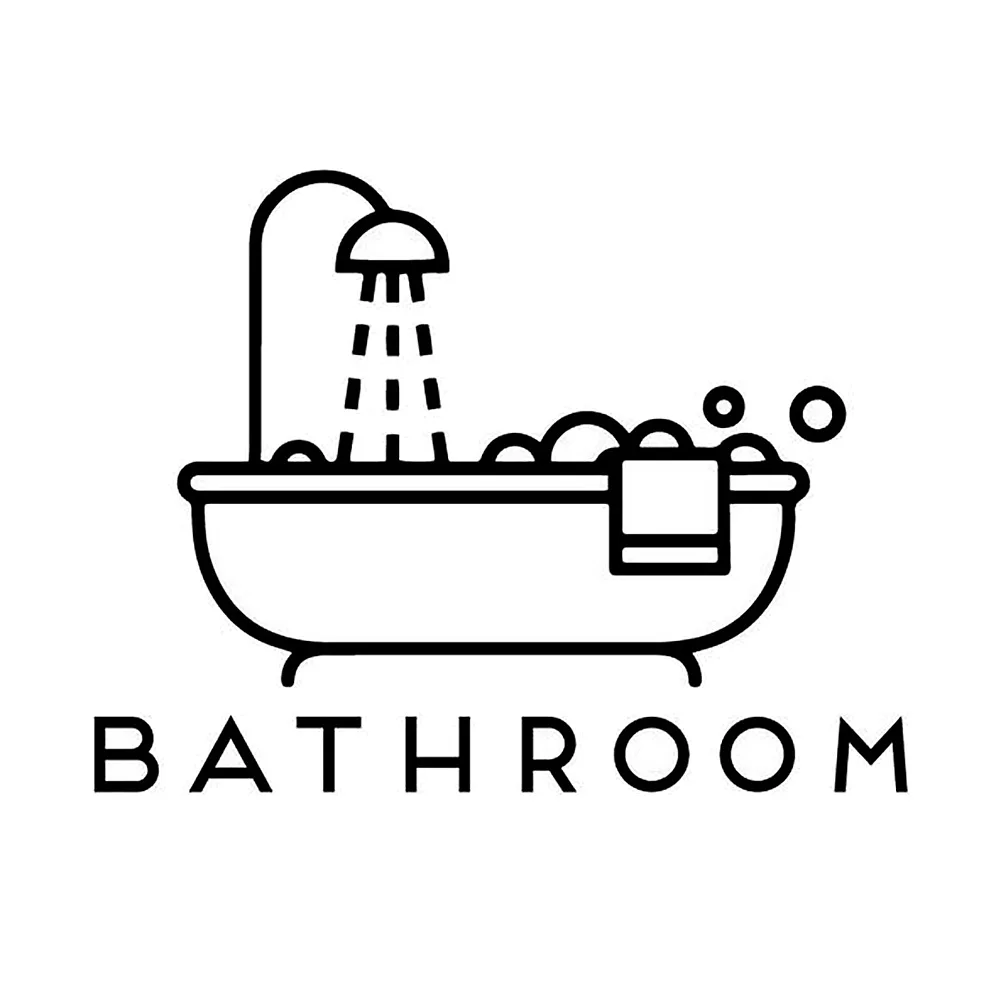 3D наклейка на дверь ванная комната ванна душевая стену водонепроницаемая