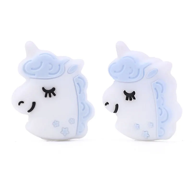 Единорог детский Прорезыватель Силиконовые бусы для прорезывания зубов BPA