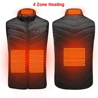winter heating waistcoat upgrade camping hiking jacket 4 area heating usb electric heated vest super warm clothing outdoor coat