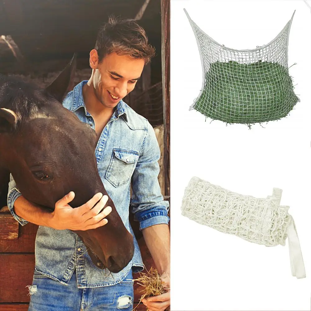 Сумка для сена с медленным питанием сетка принадлежности лошадей тканая сумка