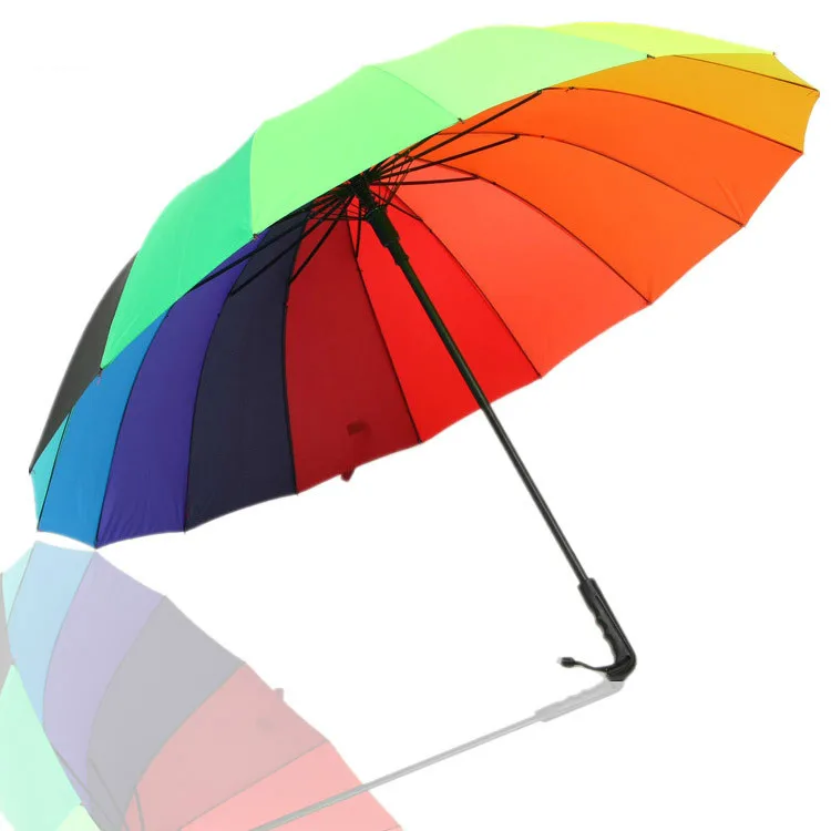 98/116CM Diameter Big Umbrella Male Walking Stick Windproof Semi Automatic Straight Rod Long Handle Men's Rain | Дом и сад