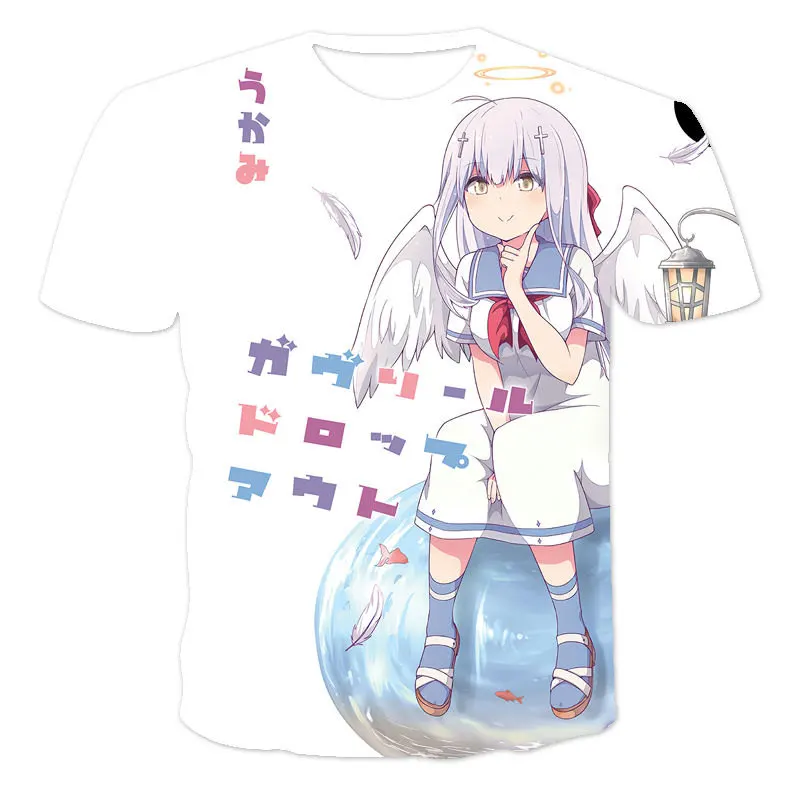 

Artist Anime 2021 Spring And Summer New Boys And Girls 3D Pattern Short-Sleeved T-Shirt O-Neck Teenager Hip-Hop Cartoon 4T-14T