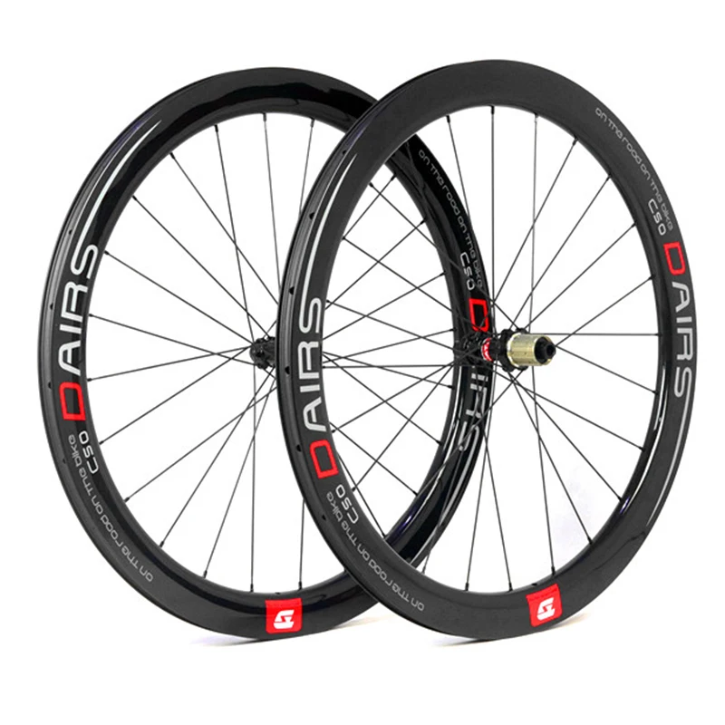 

DAIRS 700c carbon road disc wheels 50x25mm clincher tubeless disc bicycle wheelset 100x12 142x12 Disc brake 1580g carbon wheels